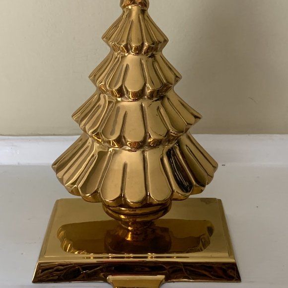 Gold-tone Christmas Tree Stocking Holder - Picture 5 of 16